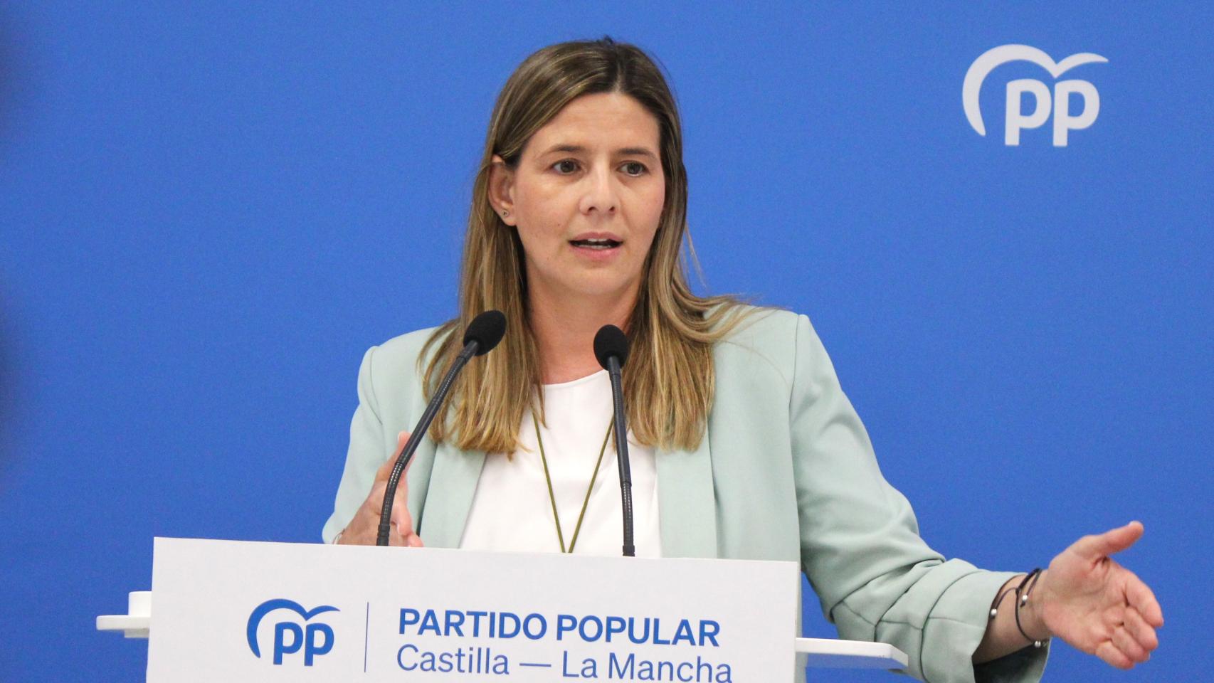 Carolina Agudo, secretaria general y portavoz parlamentaria del PP de Castilla-La Mancha.