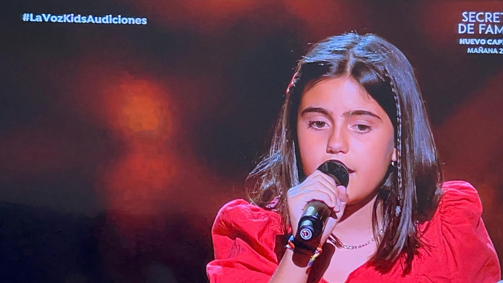 La gallega Carmen Cuevas, concursante de la Voz Kids.