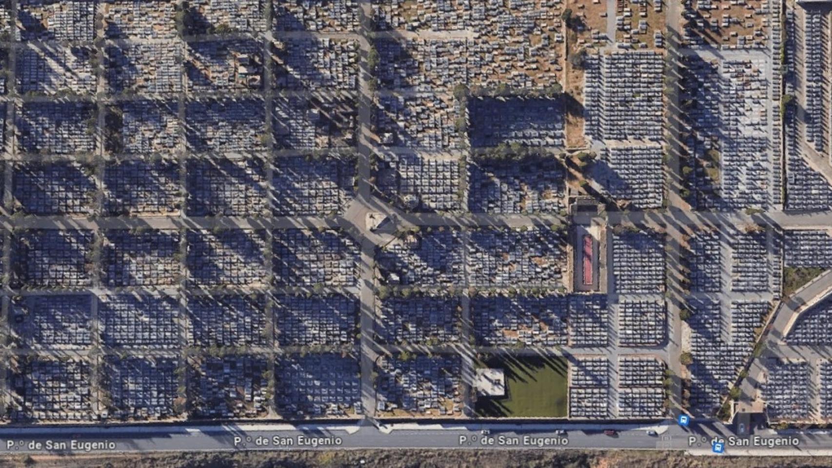 El cementerio municipal de Toledo, a vista de pájaro.