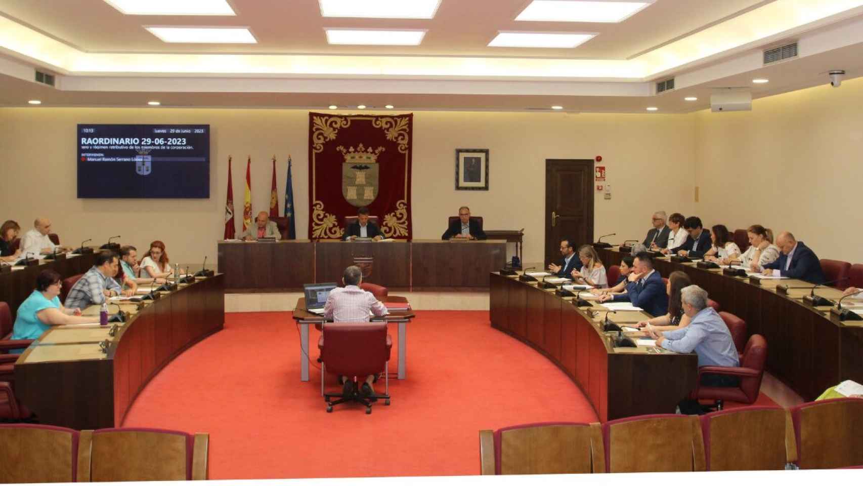 Una imagen de, pleno celebrado en el Ayuntamiento de Albacete.