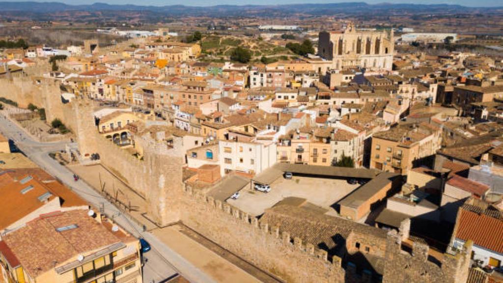Vista aérea de Montblanc en Tarragona