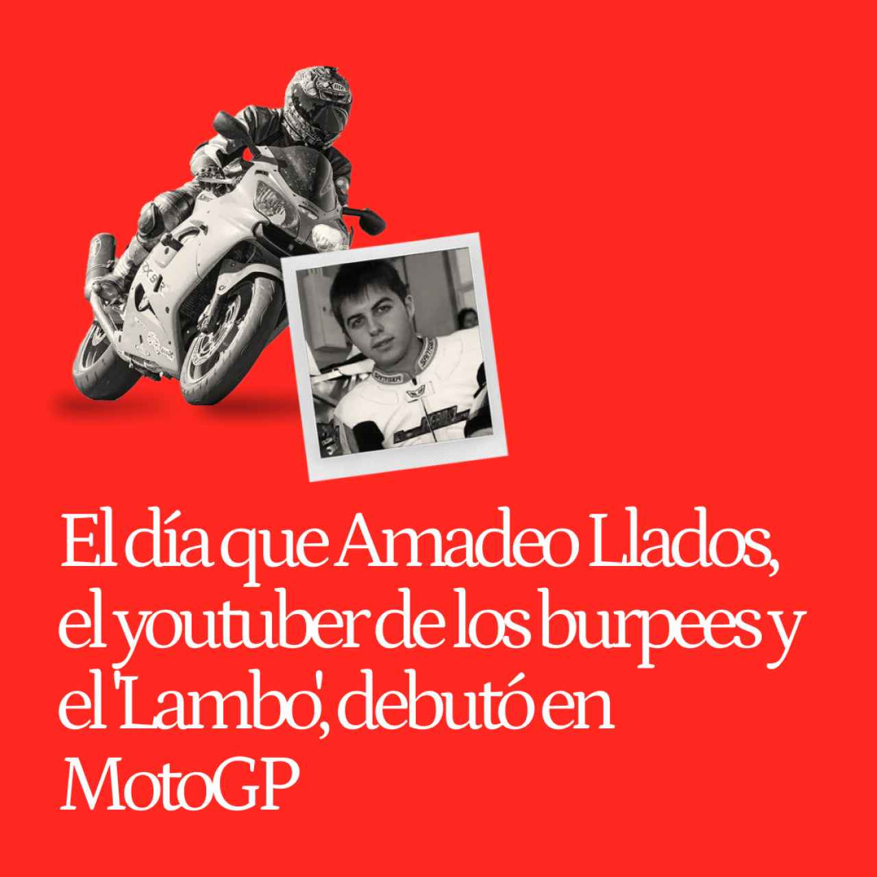 El día que Amadeo Llados, el youtuber de los burpees y el 'Lambo', debutó en MotoGP y fue 5º por la cola