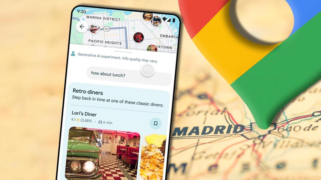 Google Maps y su función de IA