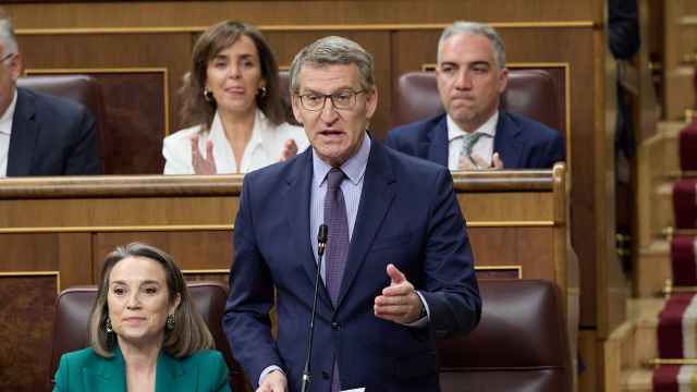 El líder del PP, Alberto Núñez Feijóo, este miércoles en el Congreso de los Diputados.