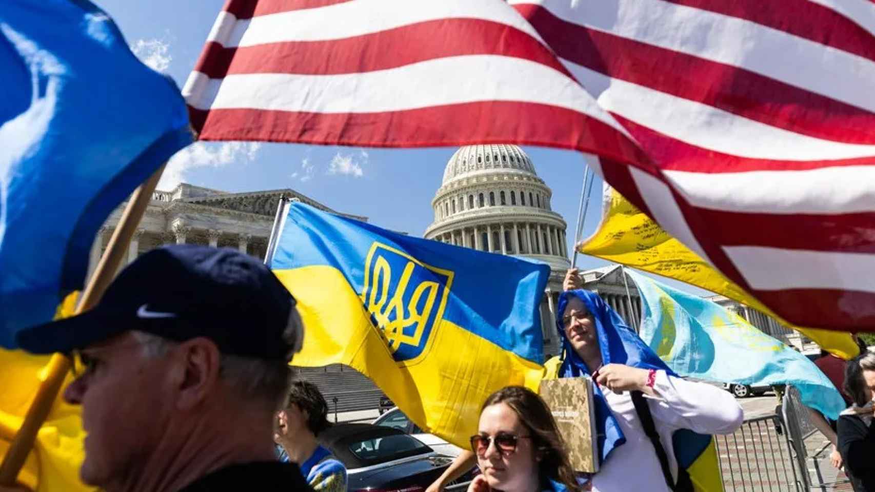 Imagen de archivo de una manifestación a favor de Ucrania en Estados Unidos.