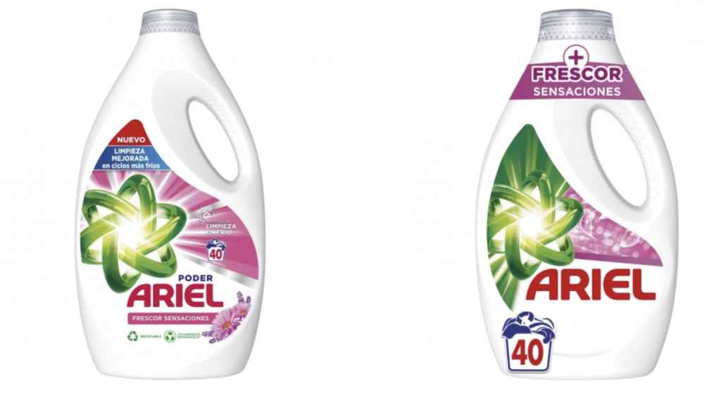 Detergente líquido frescor sensaciones Ariel.