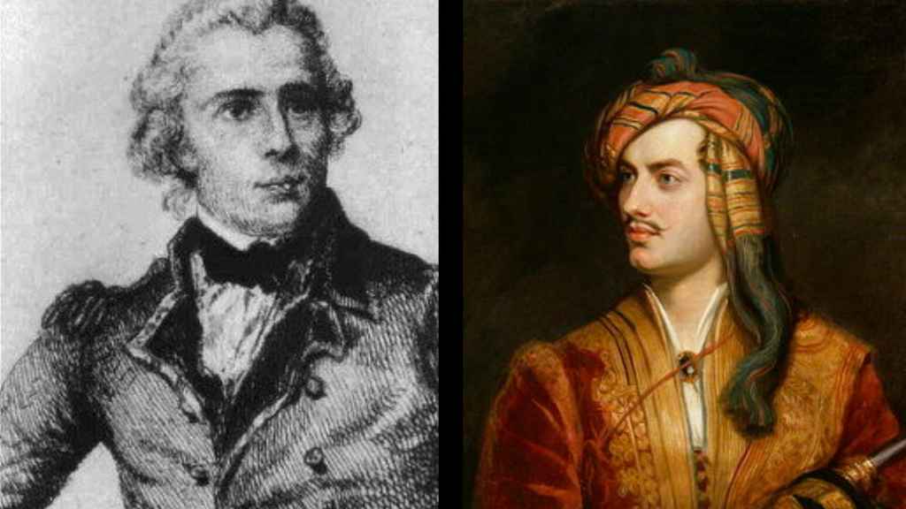 Lord Elgin y Lord Byron.