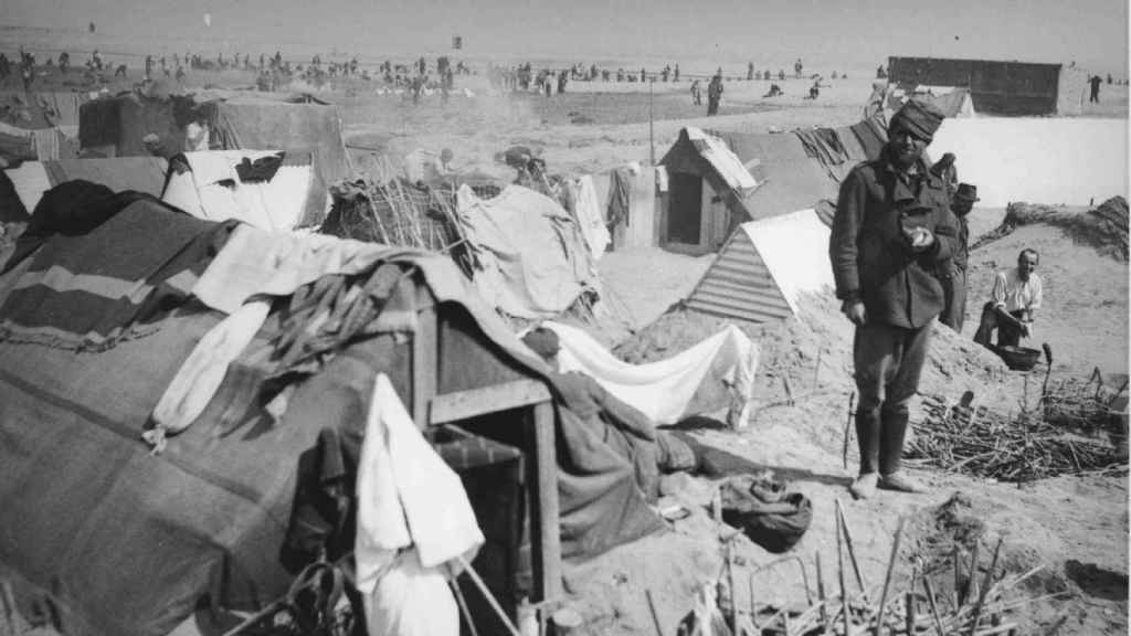 Campo de refugiados republicanos de Argelès-sur-Mer.