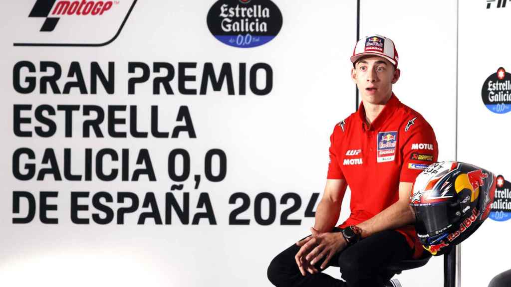 Pedro Acosta, durante la conferencia de prensa del Gran Premio de España.