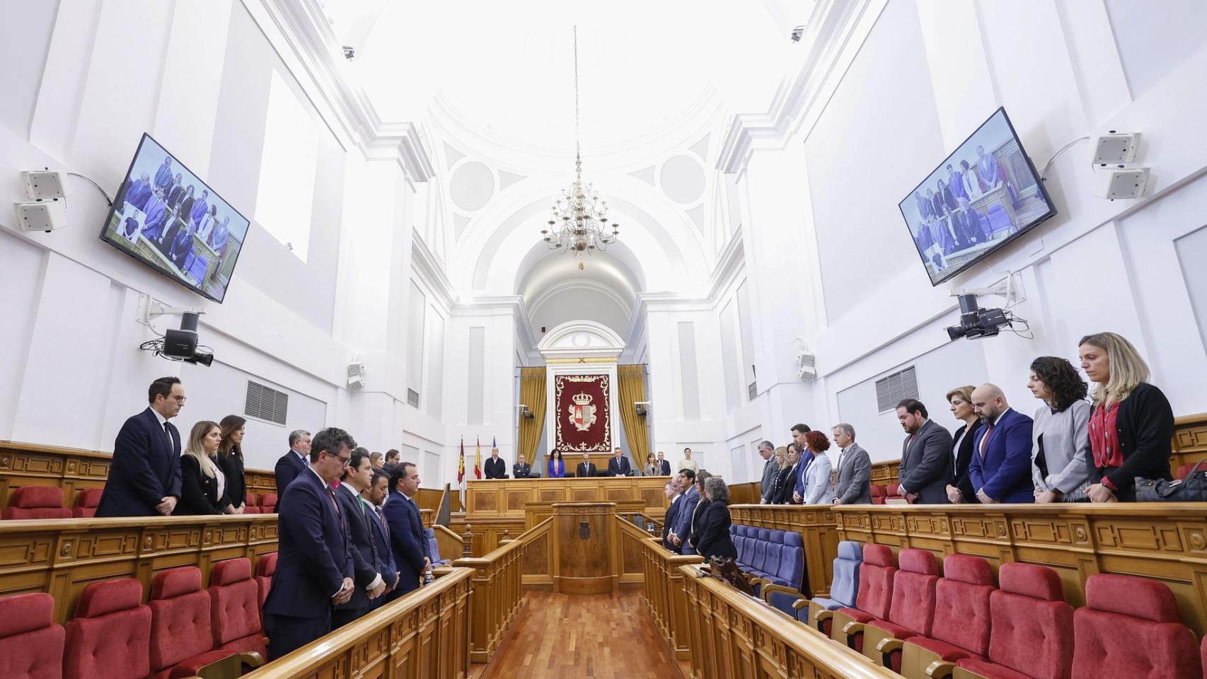 Pleno de este jueves en las Cortes de Castilla-La Mancha.