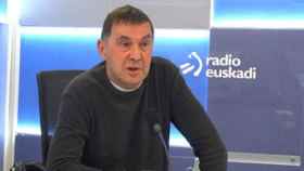 El coordinador general de EH Bildu, Arnaldo Otegi, este jueves en una entrevista en Radio Euskadi.