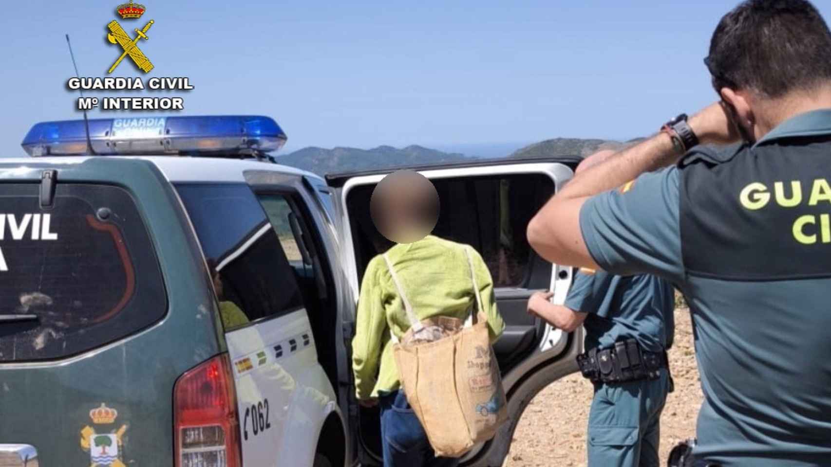 Senderista encontrada por la Guardia Civil.