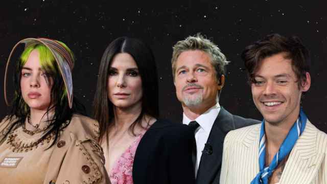 Billie Eilish, Sandra Bullock, Brad Pitt y Harry Styles, en un fotomontaje de JALEOS.