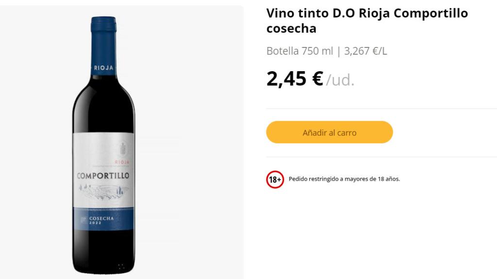 Vino tinto D.O. Rioja Comportillo.