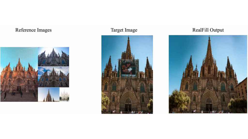 Google RealFill puede eliminar objetos indeseados de las fotos, como carteles publicitarios