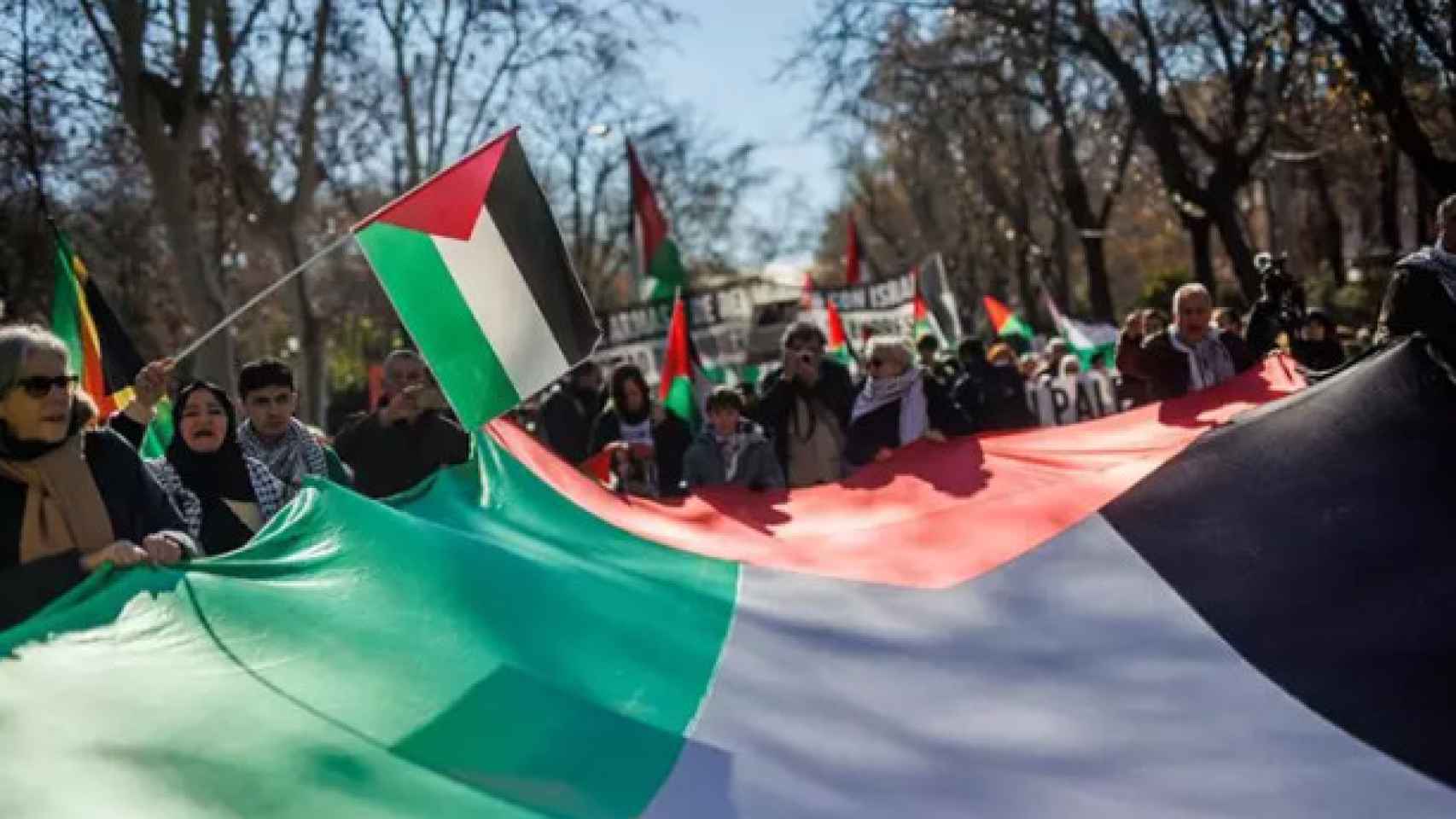Una manifestación a favor de Palestina.