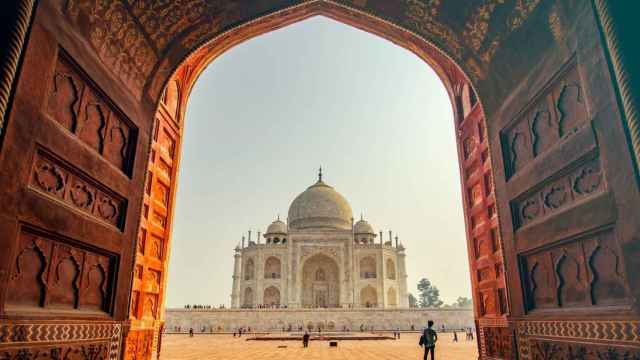 Vista del Taj Mahal, en India.