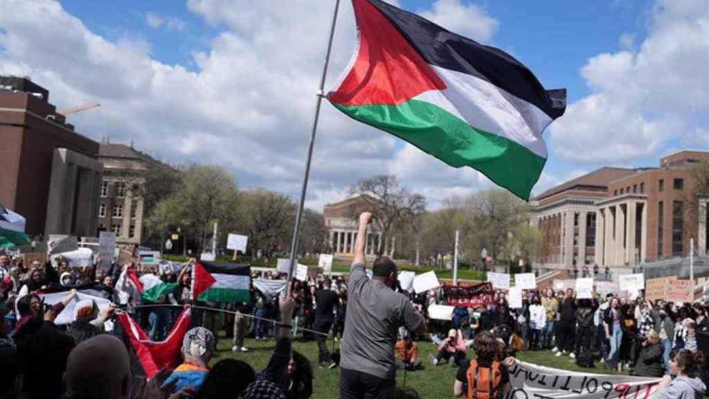 Manifestación en defensa de Palestina en EEUU.