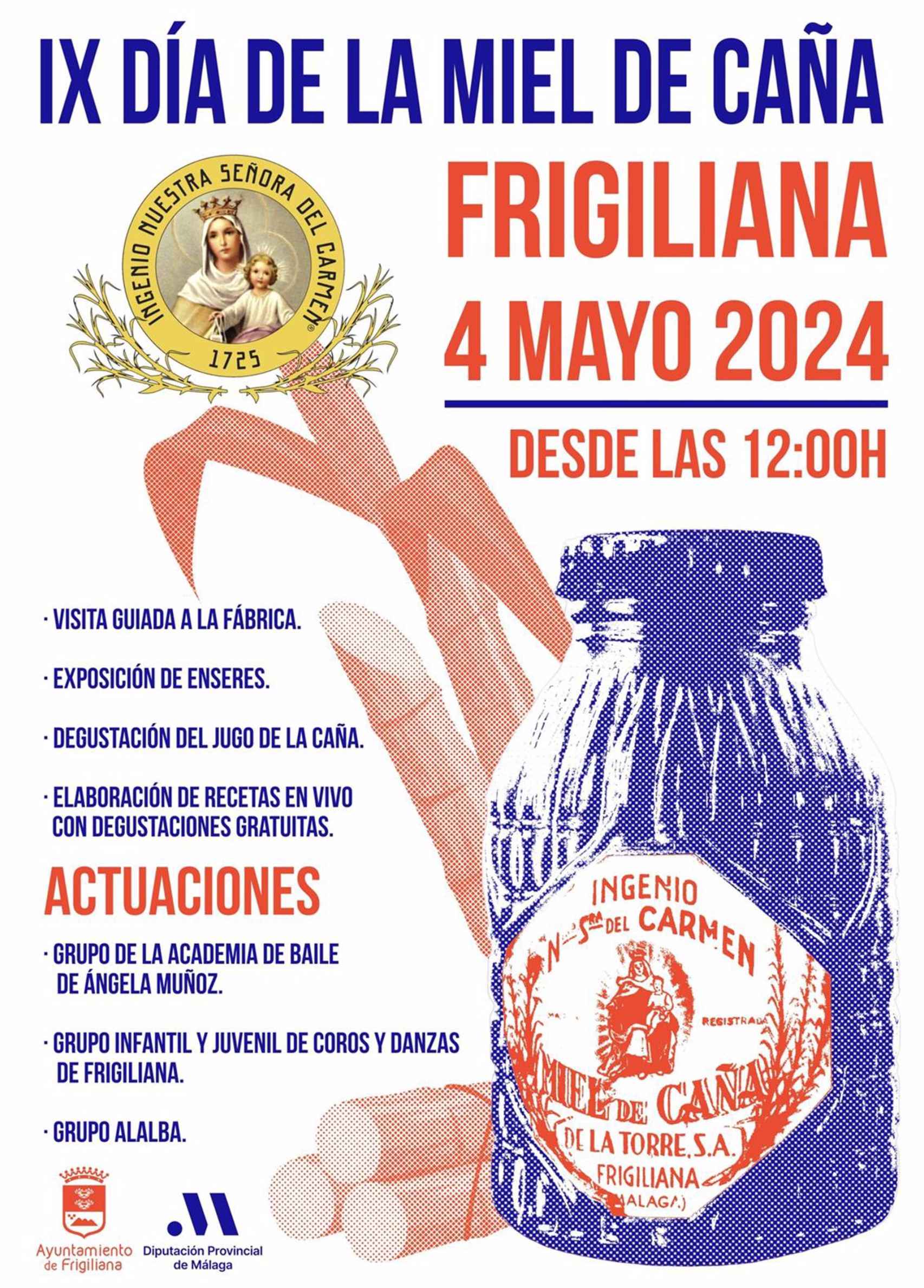 Anuncio de la celebración del Día de la Miel de Caña en Frigiliana.