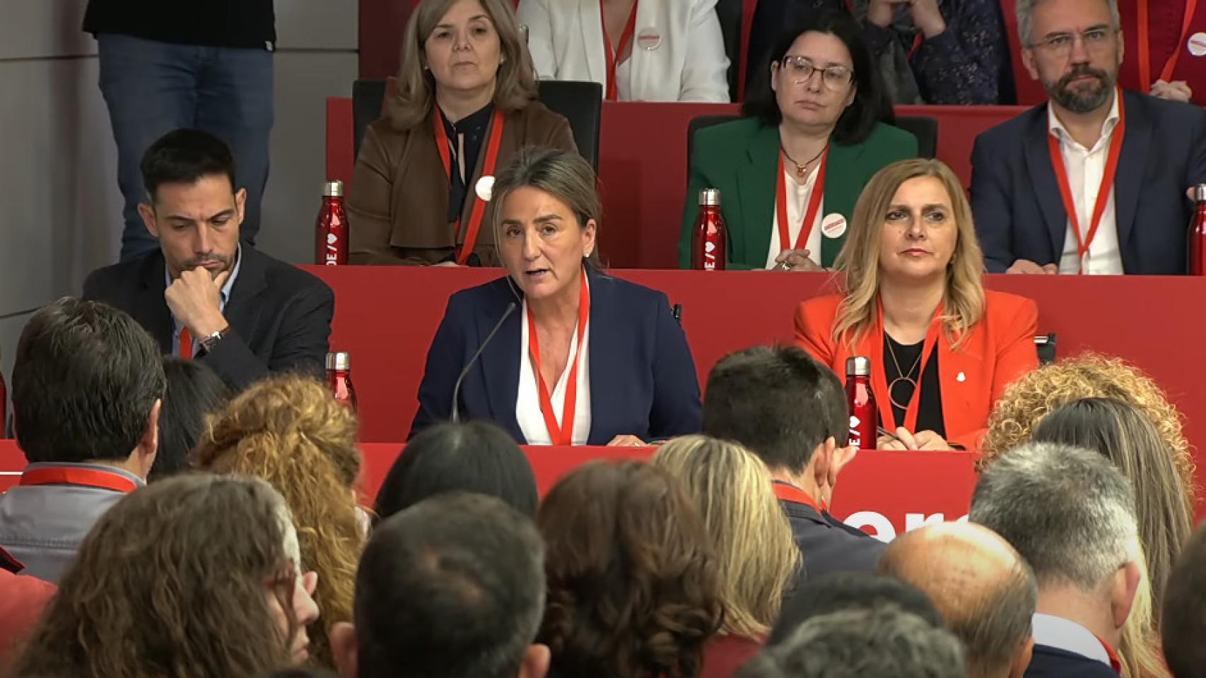 Milagros Tolón en el Comité Federal del PSOE.