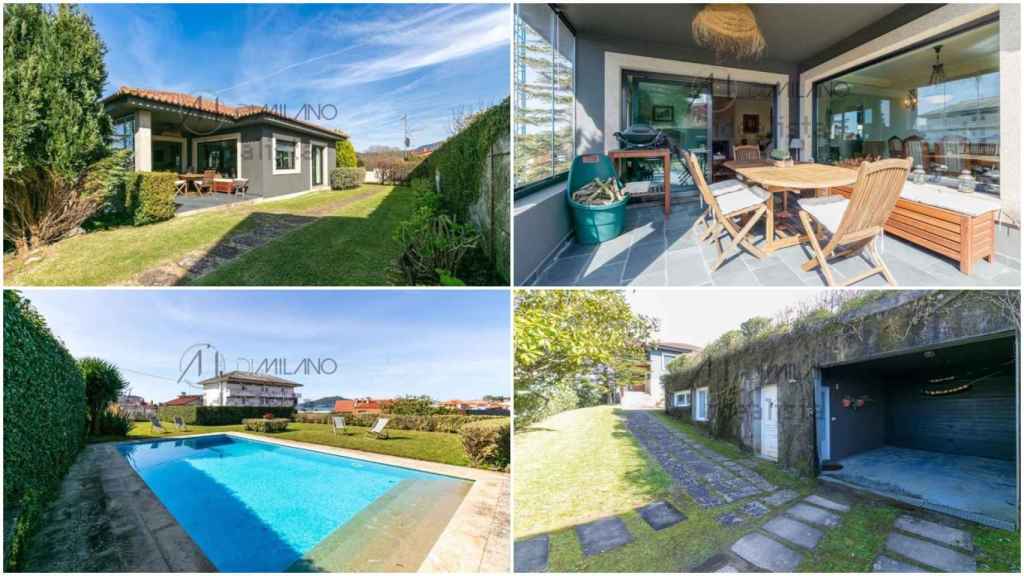 Imágenes del chalet con piscina en alquiler para los meses de verano en Nigrán.