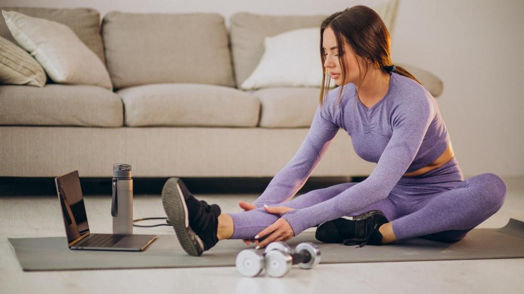 Mujer preparada para hacer ejercicio.