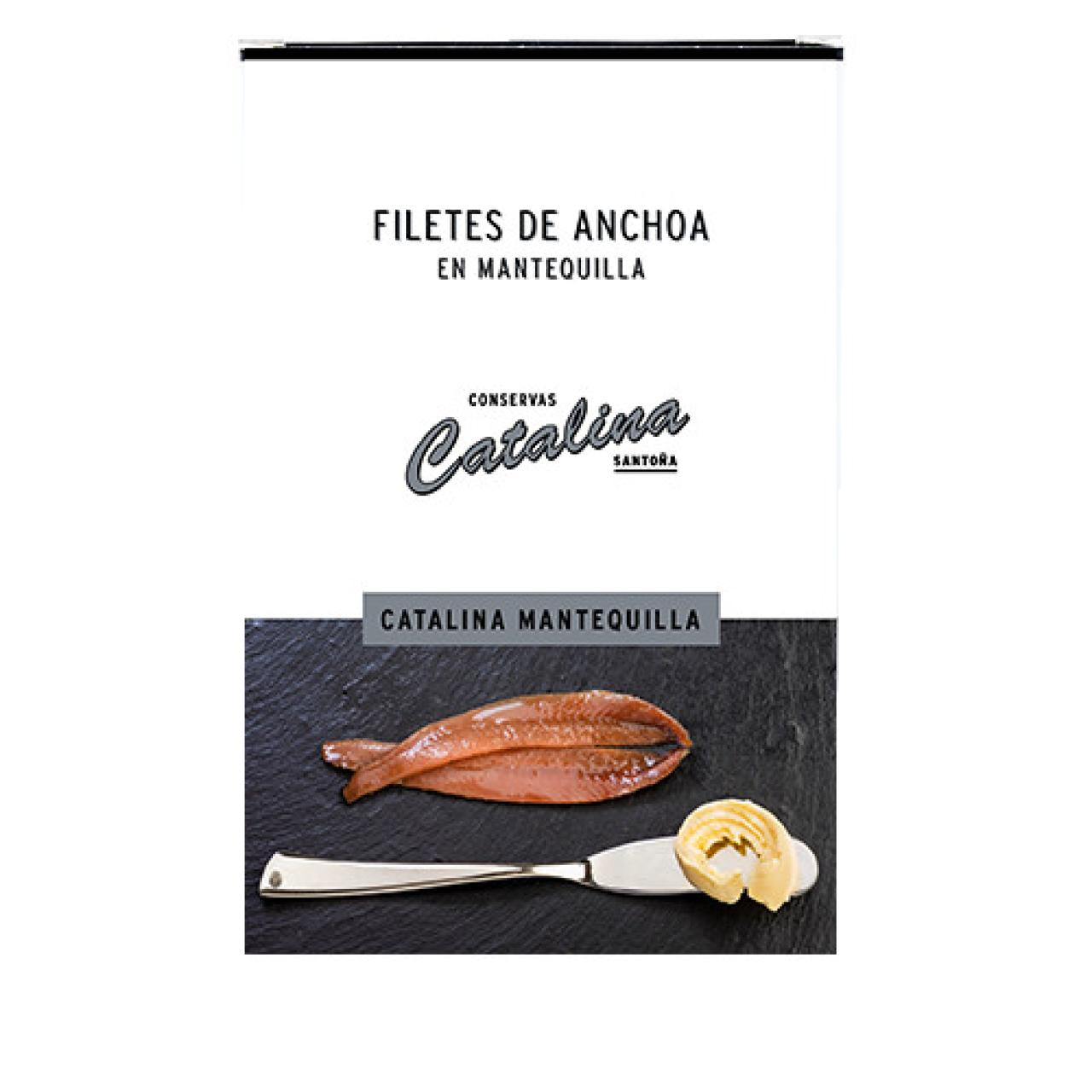 Filetes de anchoa en mantequilla de Conservas Catalina.