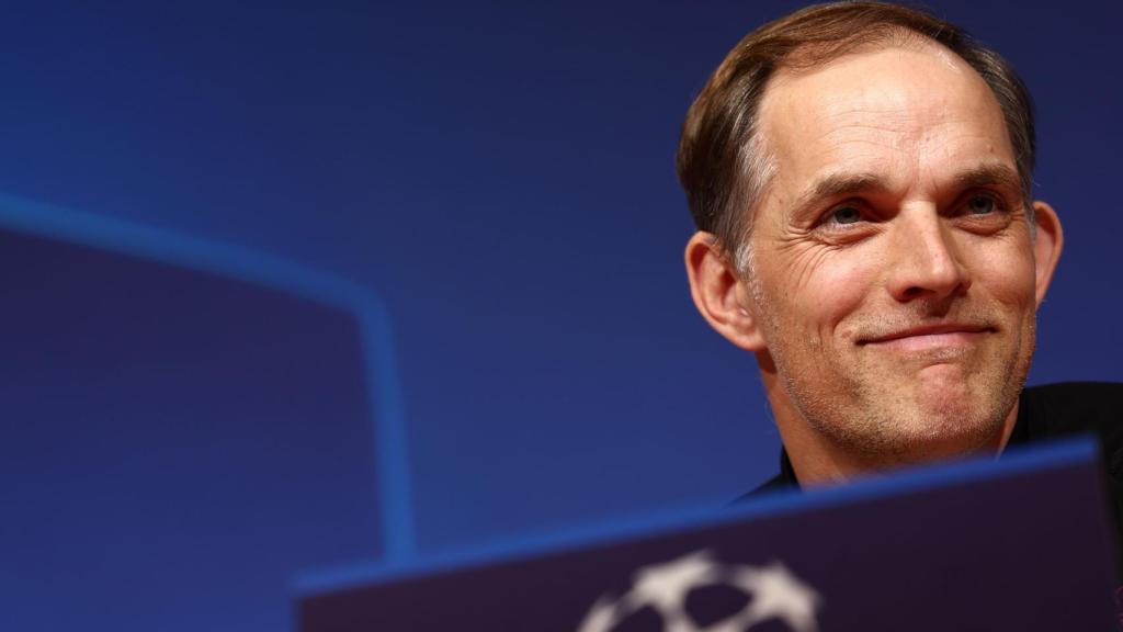 Thomas Tuchel, en rueda de prensa en Champions League