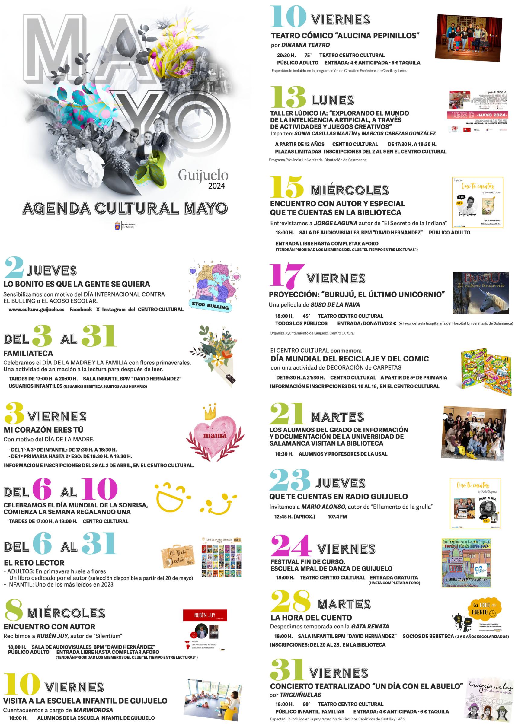 Agenda cultural del mes de mayo en Guijuelo