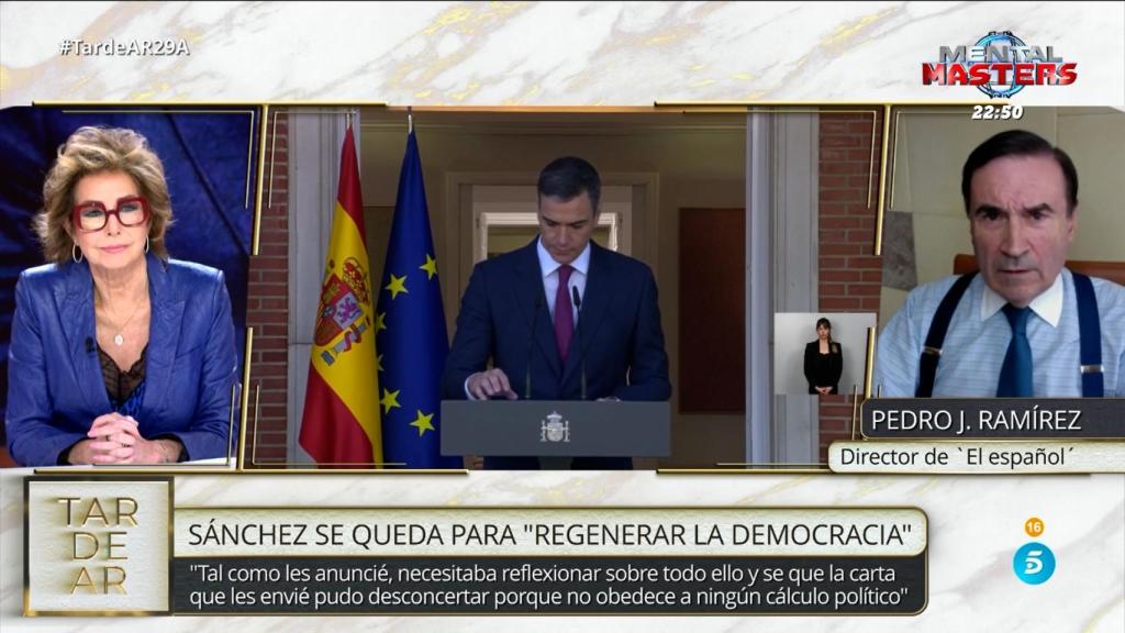 Pedro J. Ramírez analiza la declaración institucional de Pedro Sánchez en TardeAR.