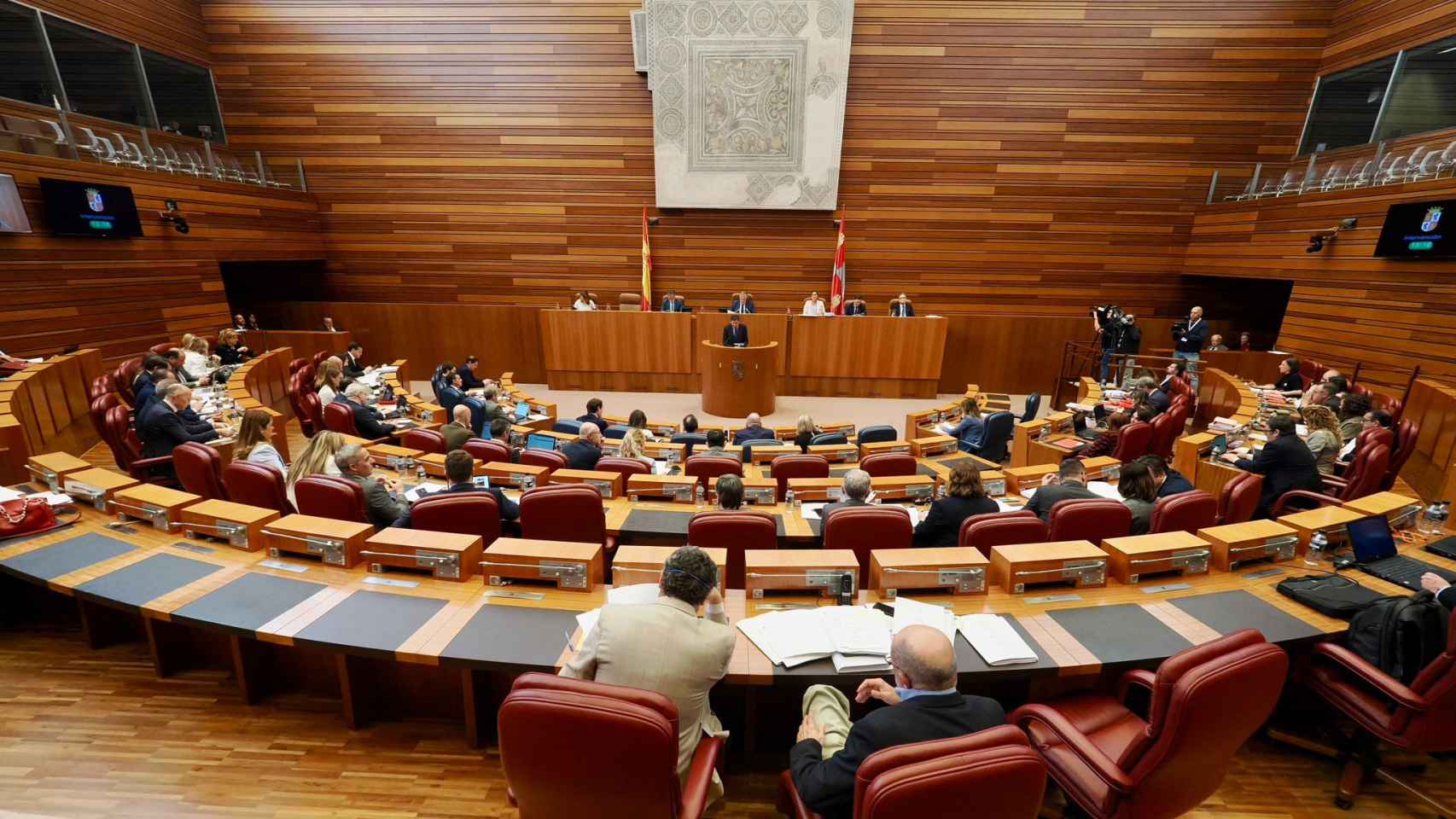 Imagen de la sesión plenaria de este lunes en las Cortes de Castilla y León.