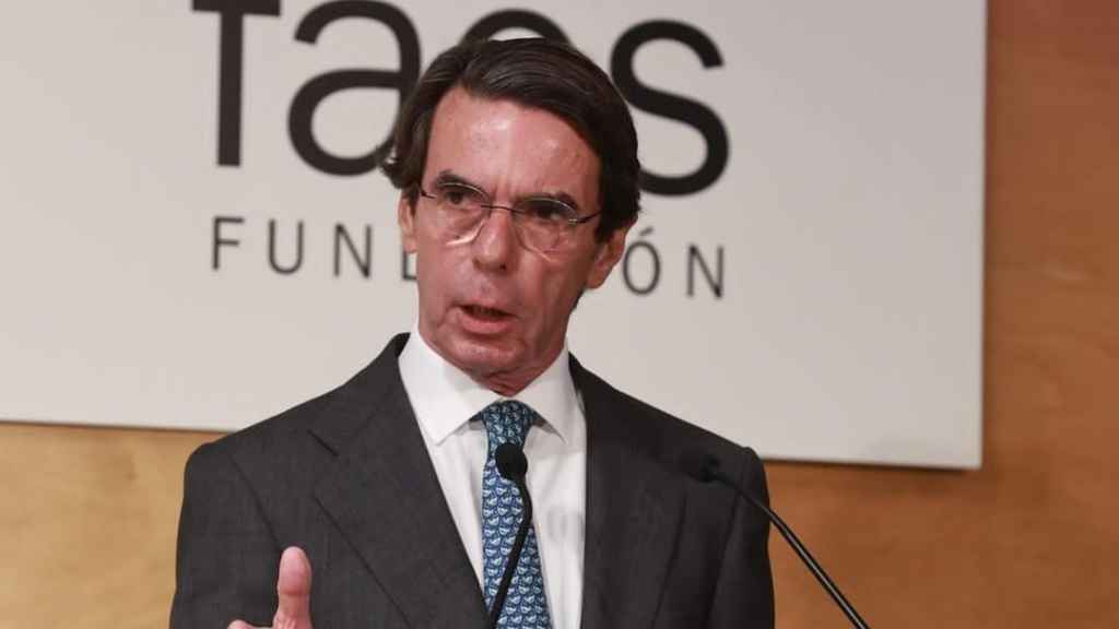 Aznar, durante uno de sus discursos en la Fundación FAES