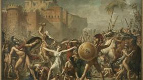 El rapto de las sabinas representado por Jaques-Louis David en 1799.