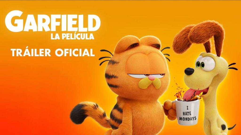 Cartel del trailer de 'Garfield, la película'.