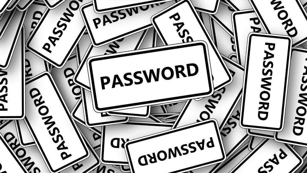 Un montaje con la palabra 'Password'.