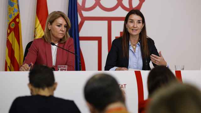 Susana Camarero y Ruth Merino en la rueda de prensa tras el pleno del Consell de este lunes