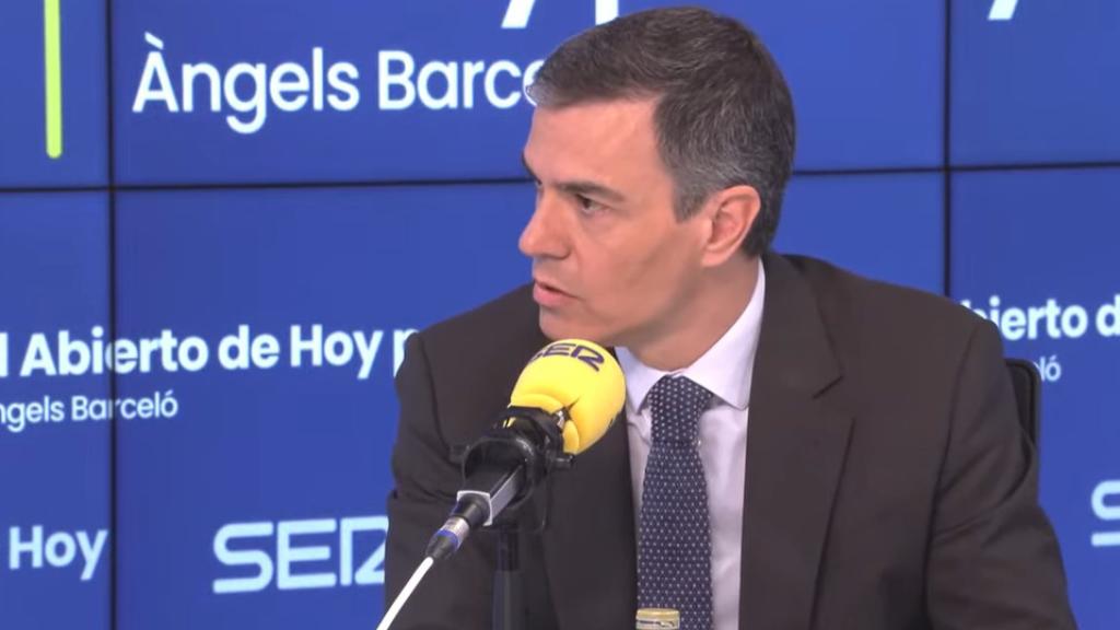 Pedro Sánchez, presidente del Gobierno, este martes en Cadena Ser.