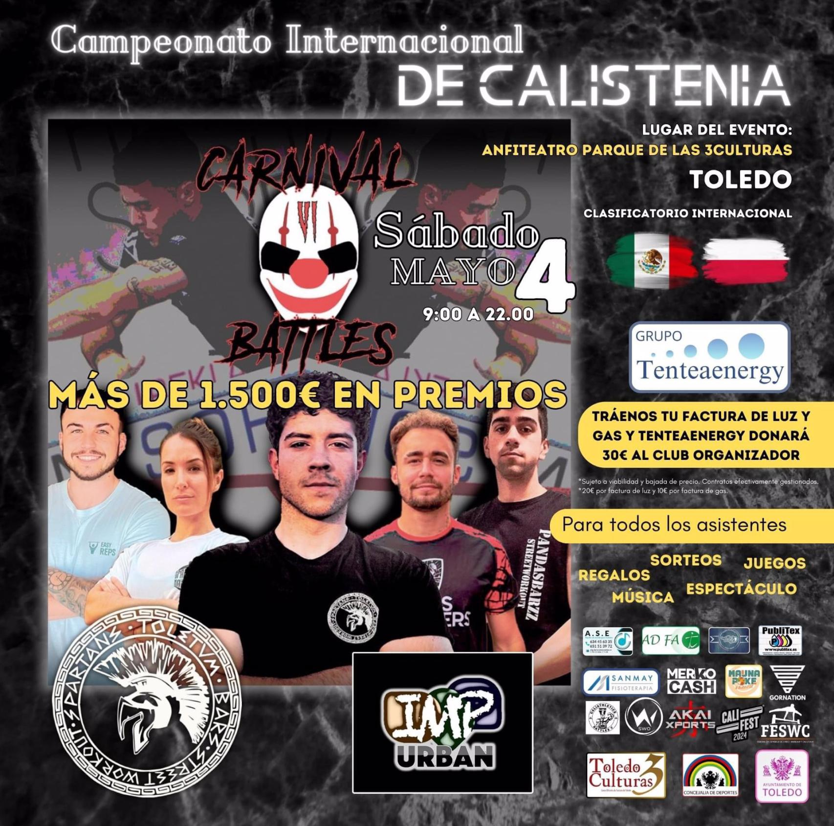 VI Campeonato Internacional de Calistenia en Toledo.