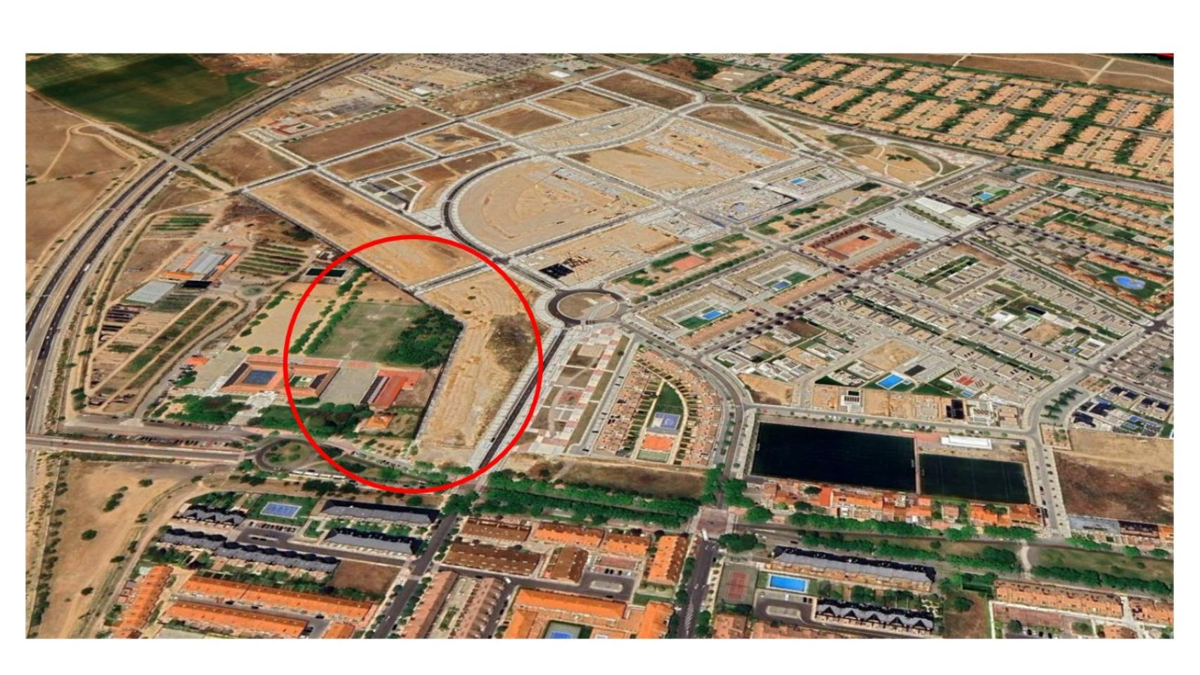 El lugar donde se van a construir las viviendas en Valladolid