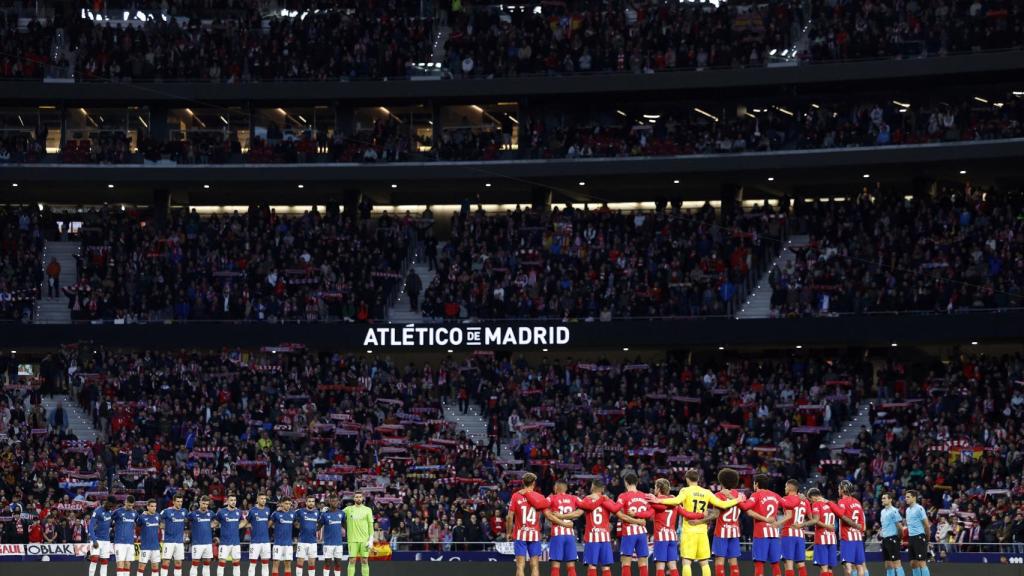 Imagen de la grada del Metropolitano durante la disputa del Atlético - Athletic.