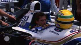 Ayrton Senna, antes de iniciar el Gran Premio de San Marino 1994