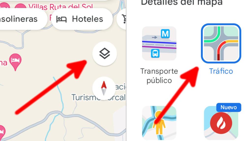Cómo activar la capa de tráfico en Google Maps