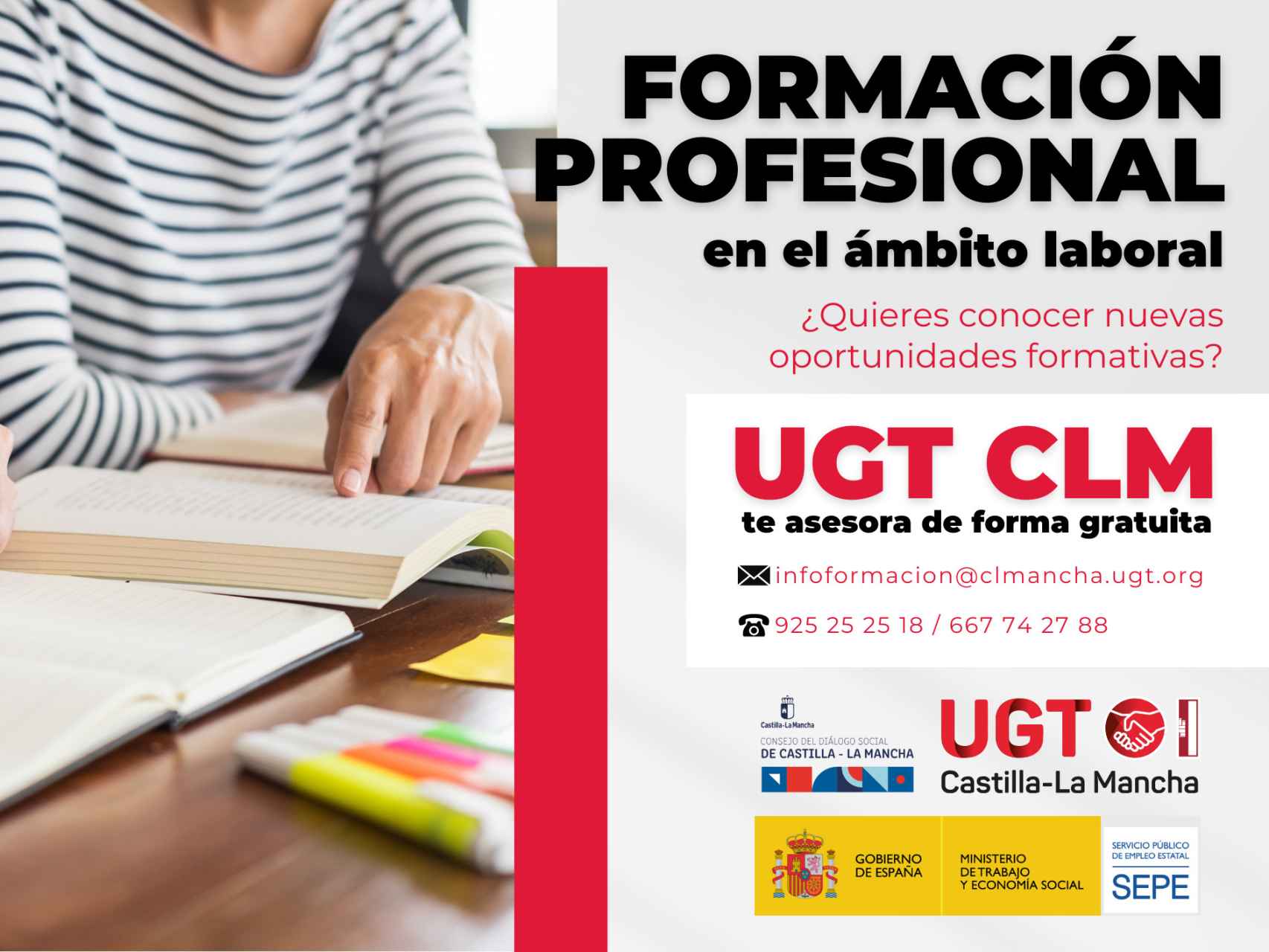 UGT Castilla-La Manchaayuda a personas desempleadas y ocupadas a mejorar su cualificación
