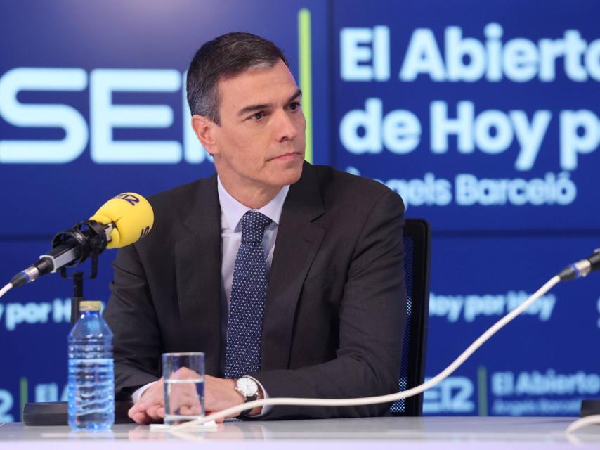 Pedro Sánchez este martes en una entrevista en la SER.