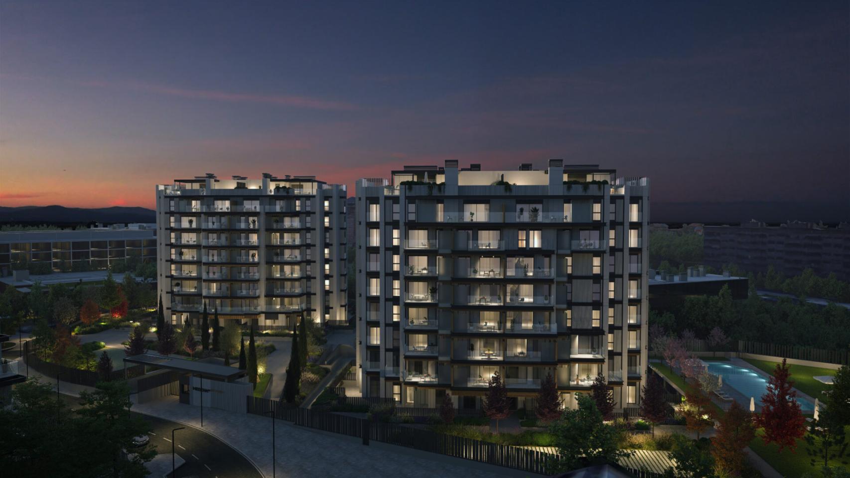 Promoción residencial de Metrovacesa en Madrid.