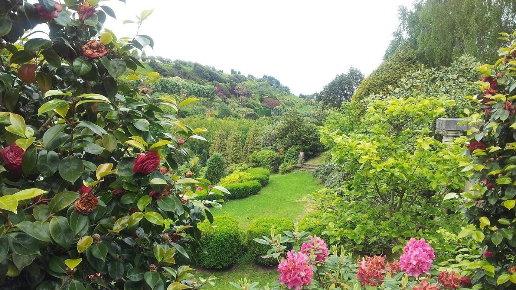 Imagen del jardín asturiano más impresionante, bonito y grande de Europa.
