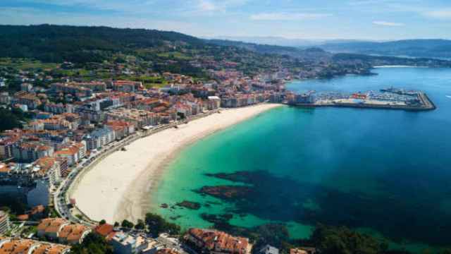 Vista aérea de una playa de Galicia
