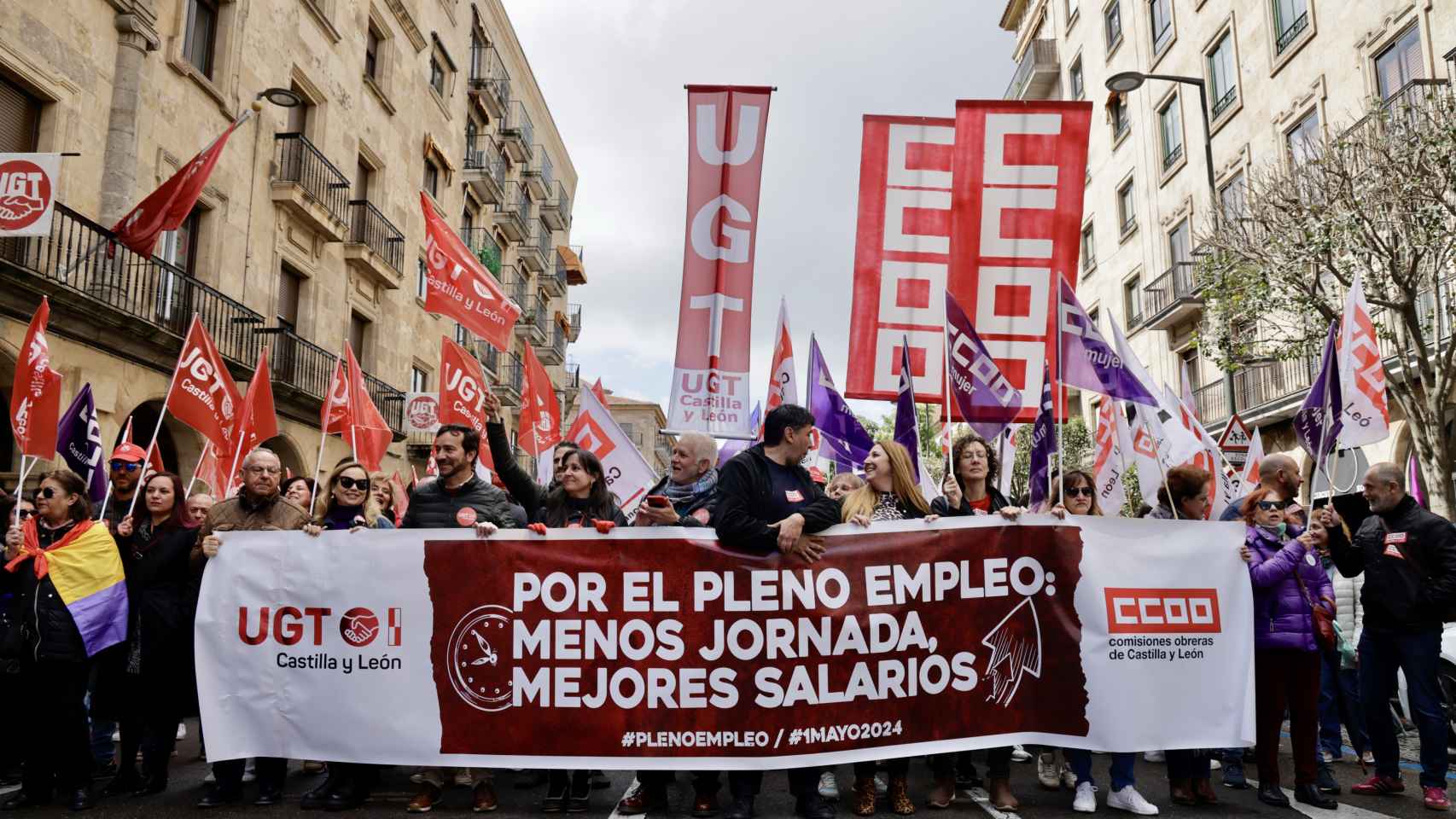 Manifestación por el 1 de mayo en Salamanca
