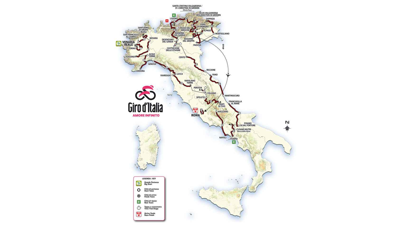 Recorrido del Giro de Italia 2024
