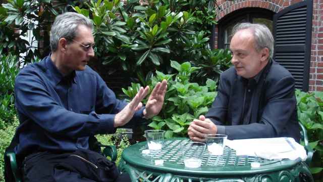 Los escritores Paul Auster y Enrique Vila-Matas, en Nueva York el 21 de junio de 2007. Foto: Instituto Cervantes